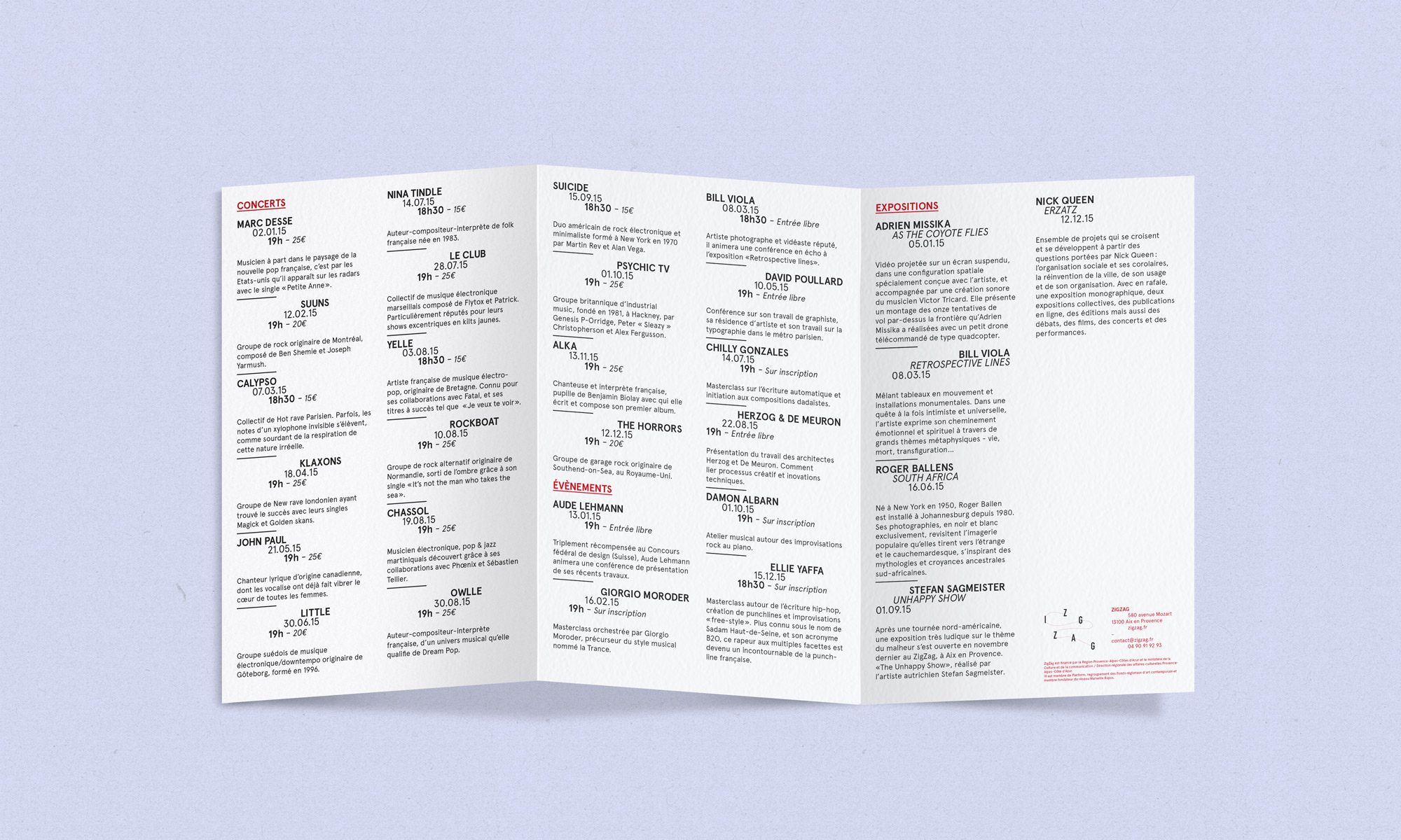 Brochure pour l'identité visuelle de ZigZag.
Réalisé par Au-delà studio.
Aloïs Ancenay 