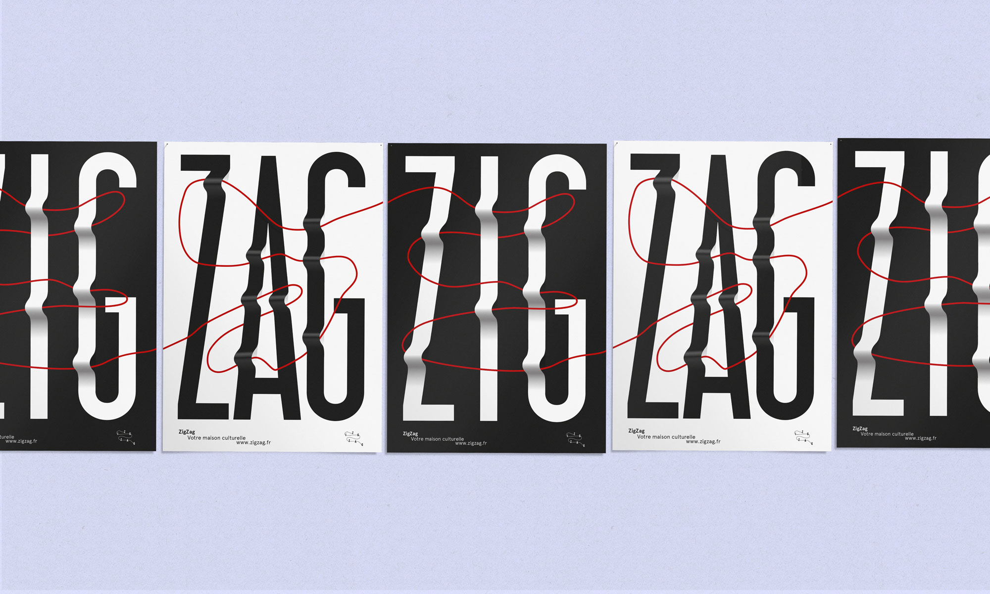 Posters pour l'identité visuelle de ZigZag.
Réalisé par Au-delà studio.
Aloïs Ancenay 