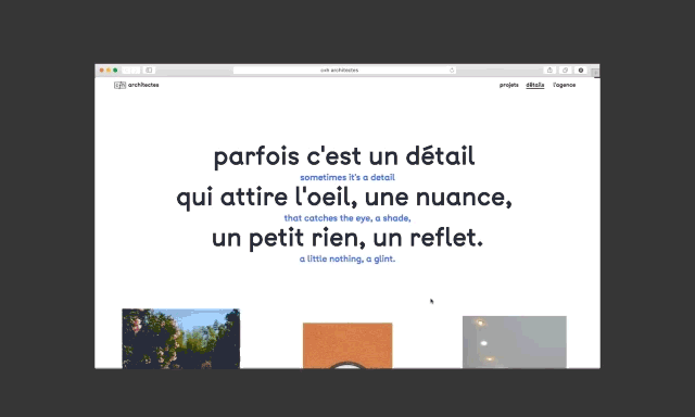 Site internet pour c+h architectes.
Réalisé par Au-delà studio.
Aloïs Ancenay
