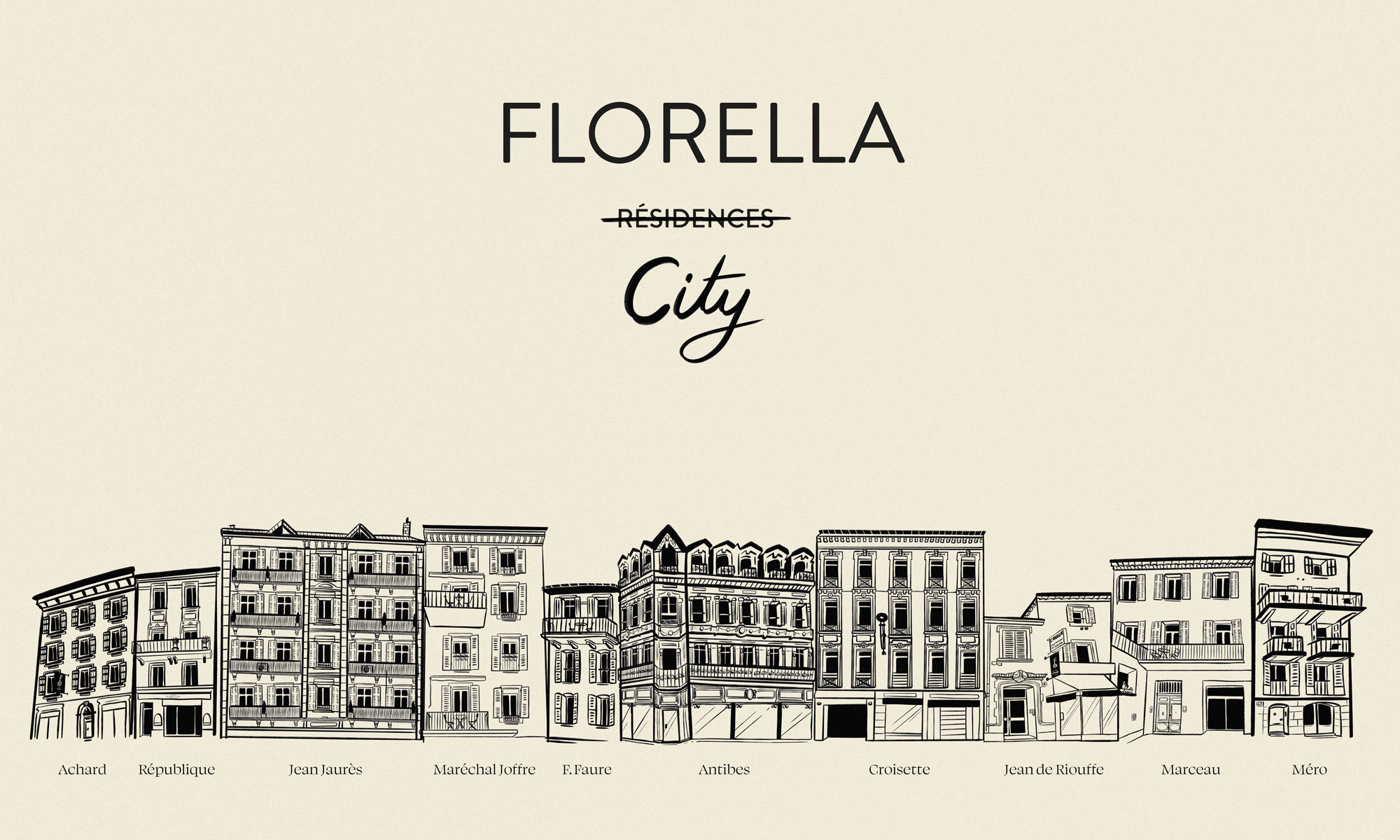 Desin des bâtiments pour Florella.
Réalisé par Au-delà studio.